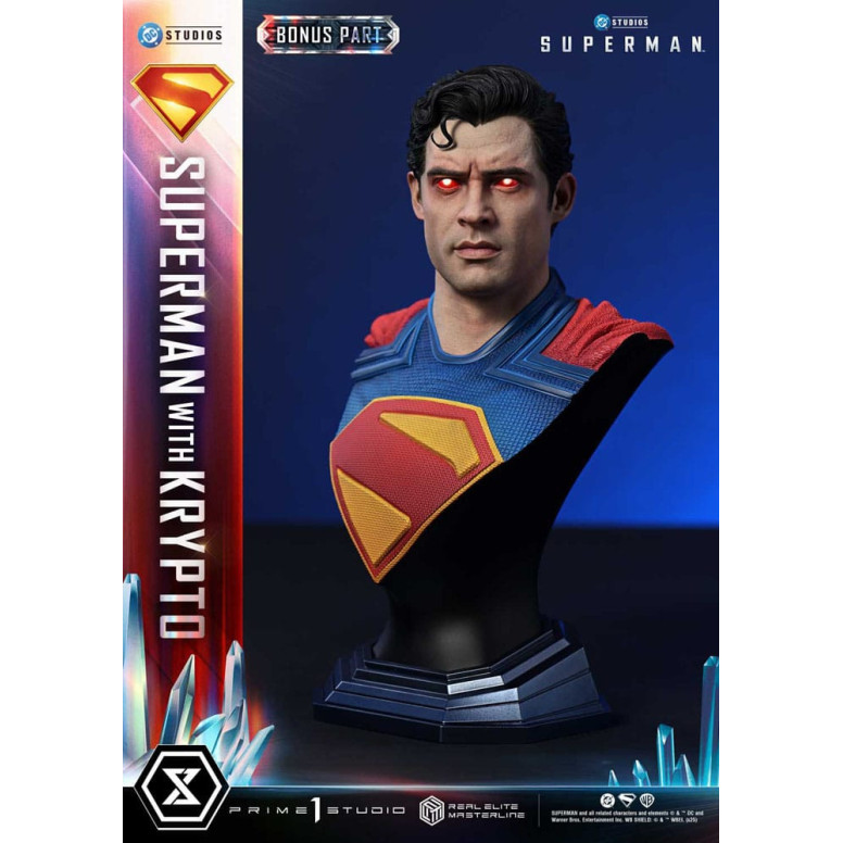 Prime 1 Studio - Superman mit Krypto Bonus Version - Real Elite Masterline Serie 1/3