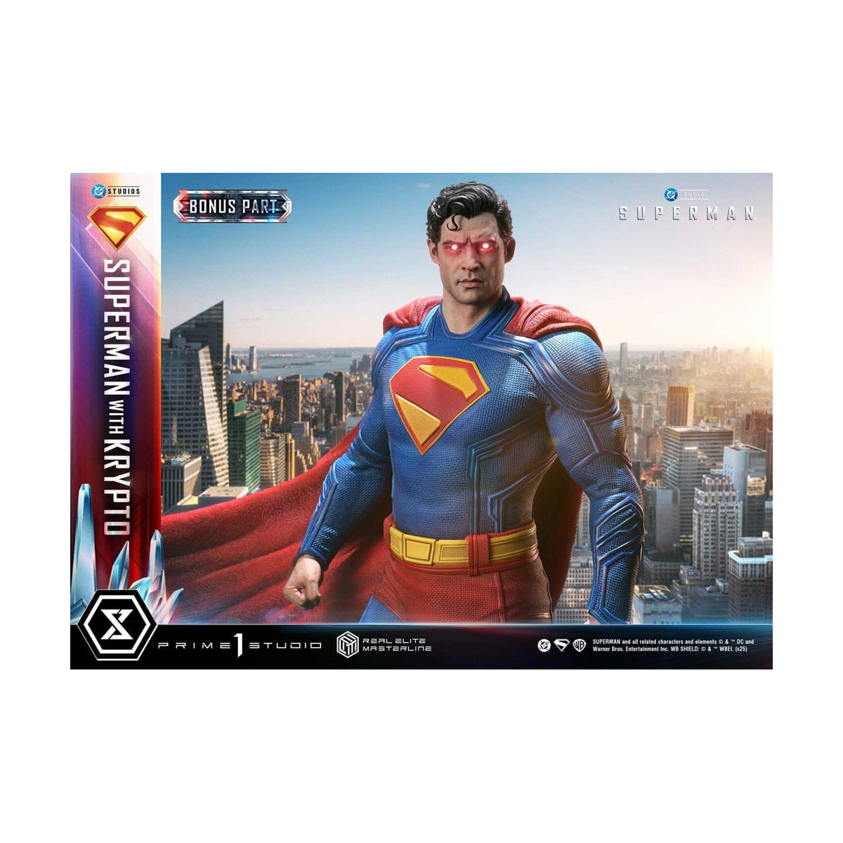 Prime 1 Studio - Superman mit Krypto Bonus Version - Real Elite Masterline Serie 1/3