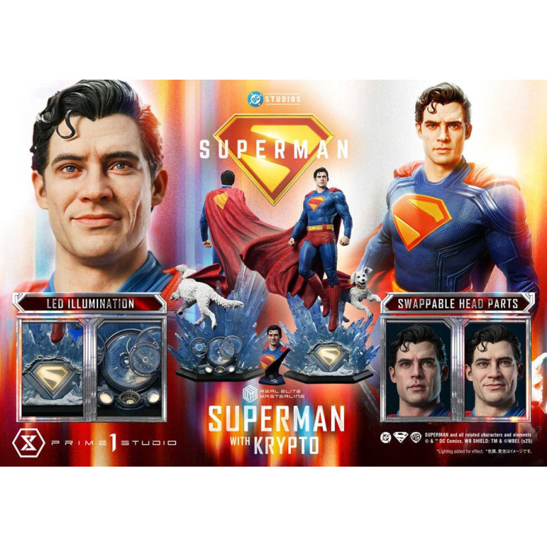Prime 1 Studio - Superman mit Krypto Bonus Version - Real Elite Masterline Serie 1/3