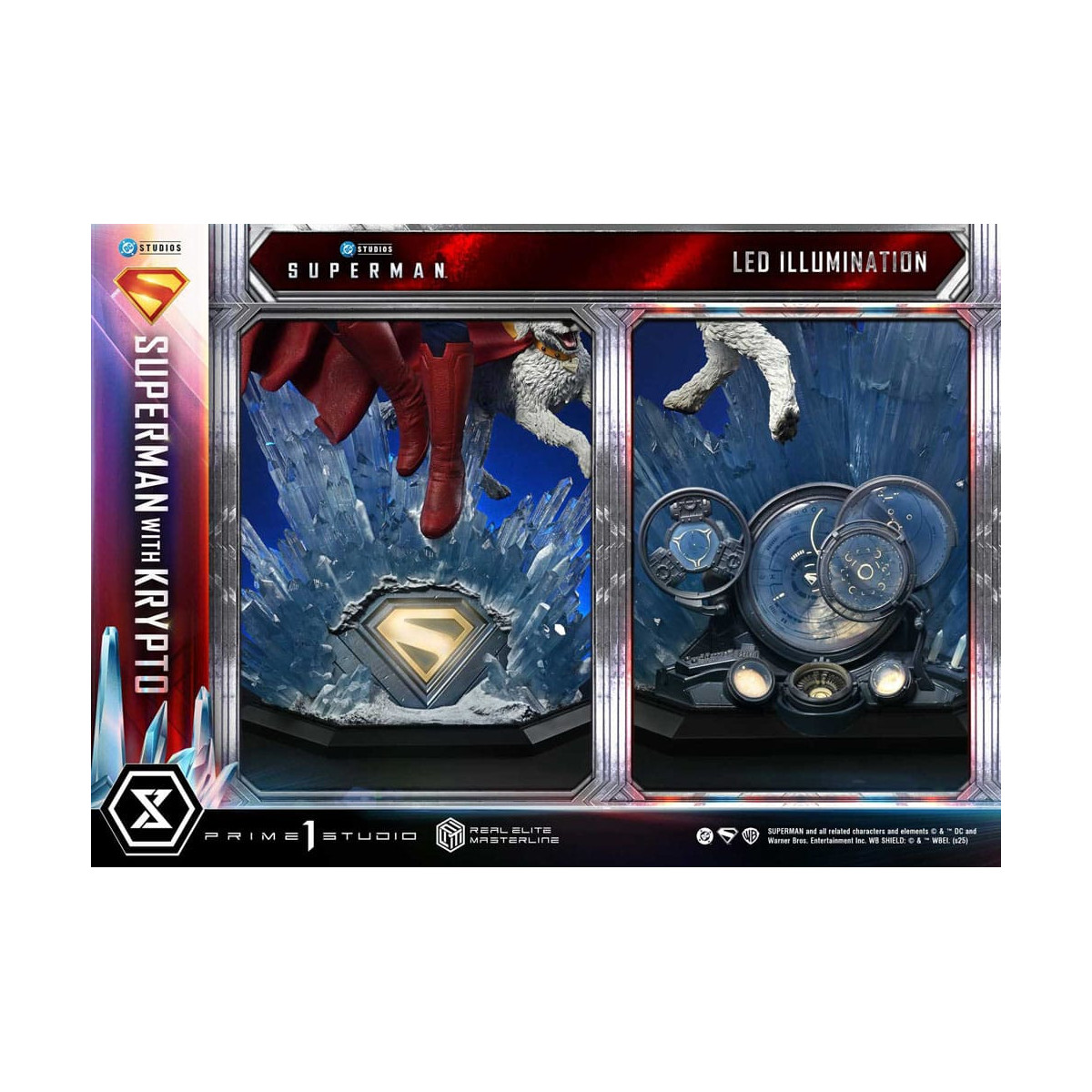 Prime 1 Studio - Superman mit Krypto Bonus Version - Real Elite Masterline Serie 1/3