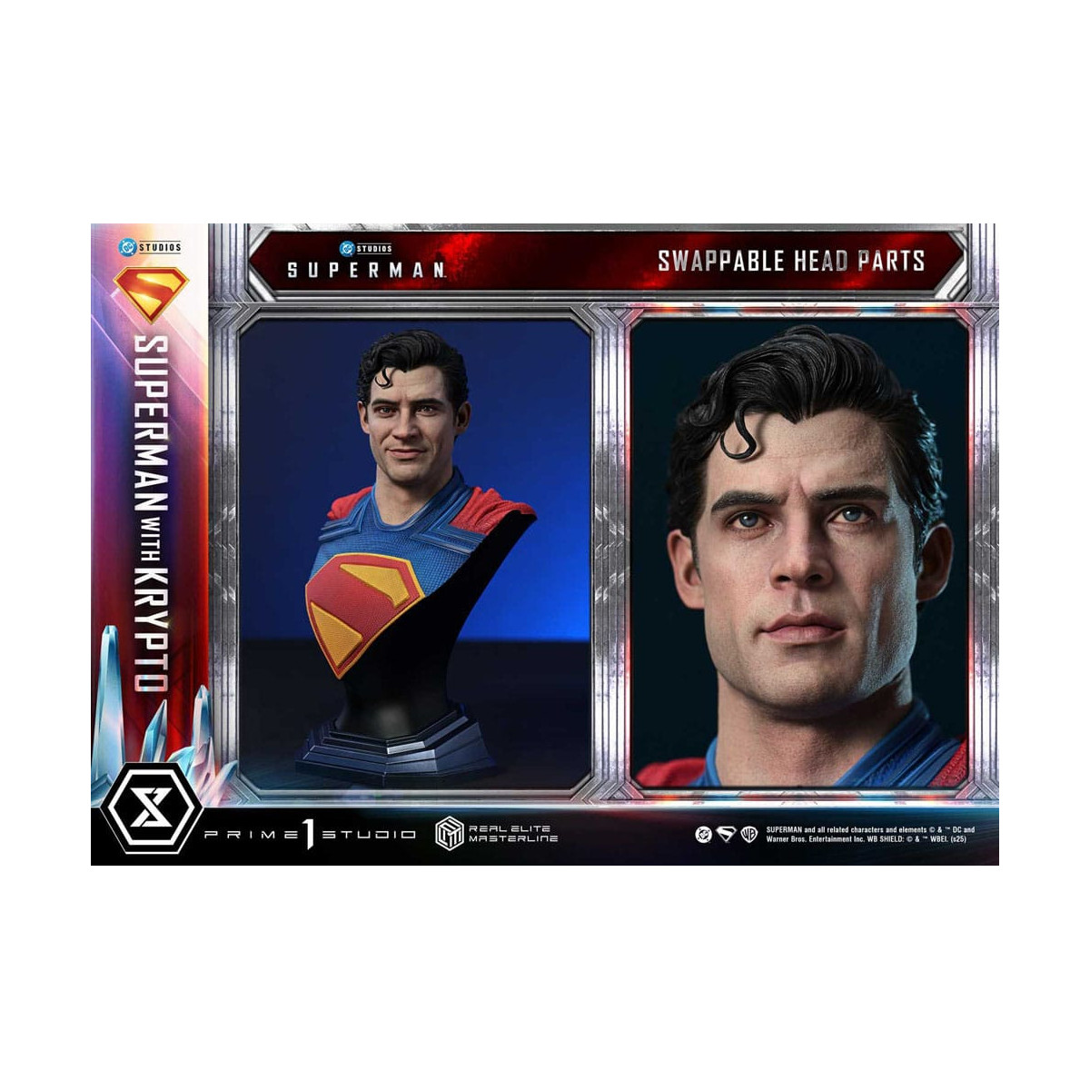 Prime 1 Studio - Superman mit Krypto Bonus Version - Real Elite Masterline Serie 1/3