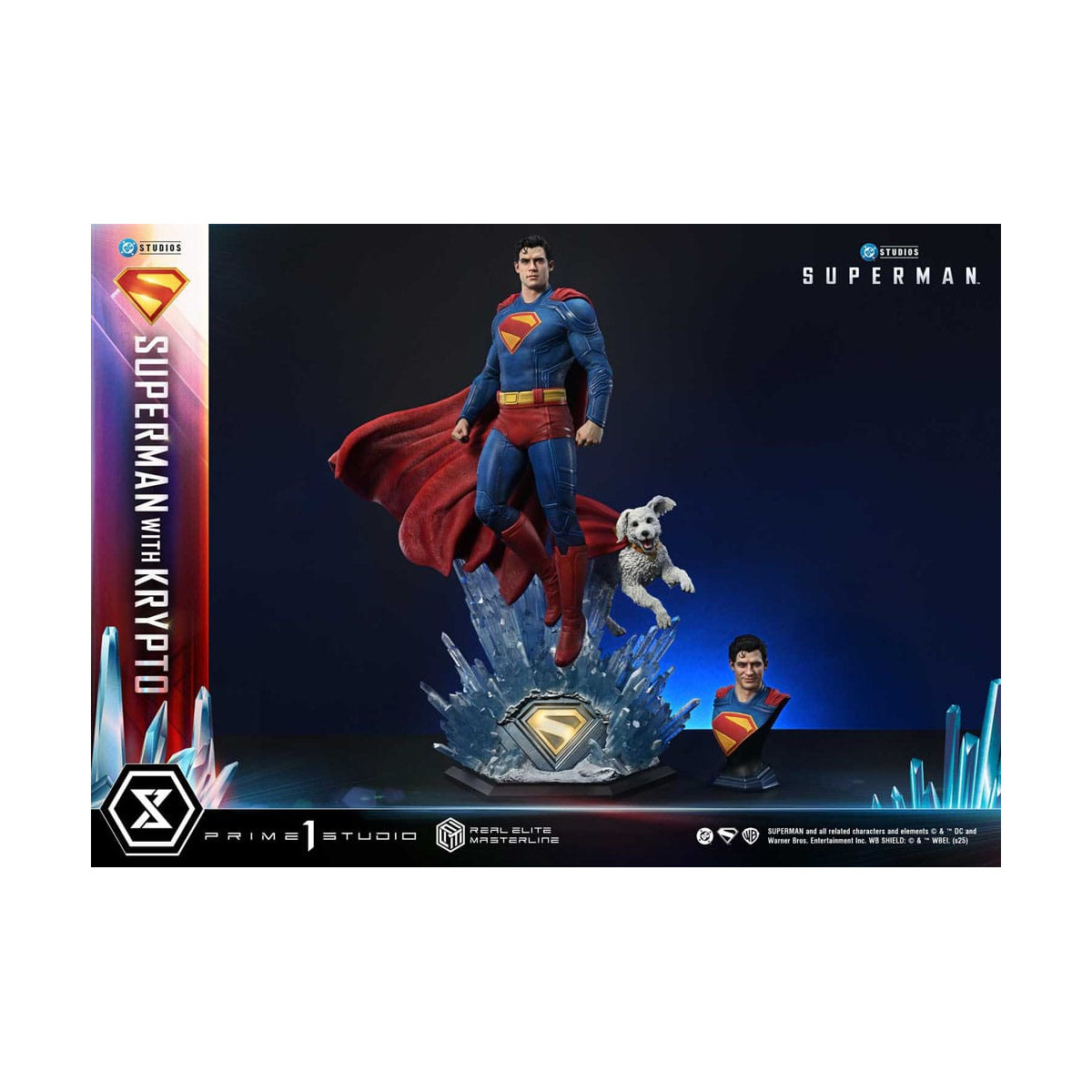 Prime 1 Studio - Superman mit Krypto Bonus Version - Real Elite Masterline Serie 1/3