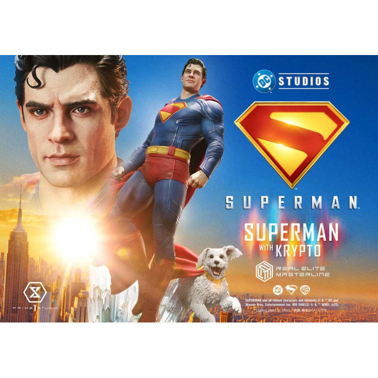 Prime 1 Studio - Superman mit Krypto - Real Elite Masterline Serie 1/3