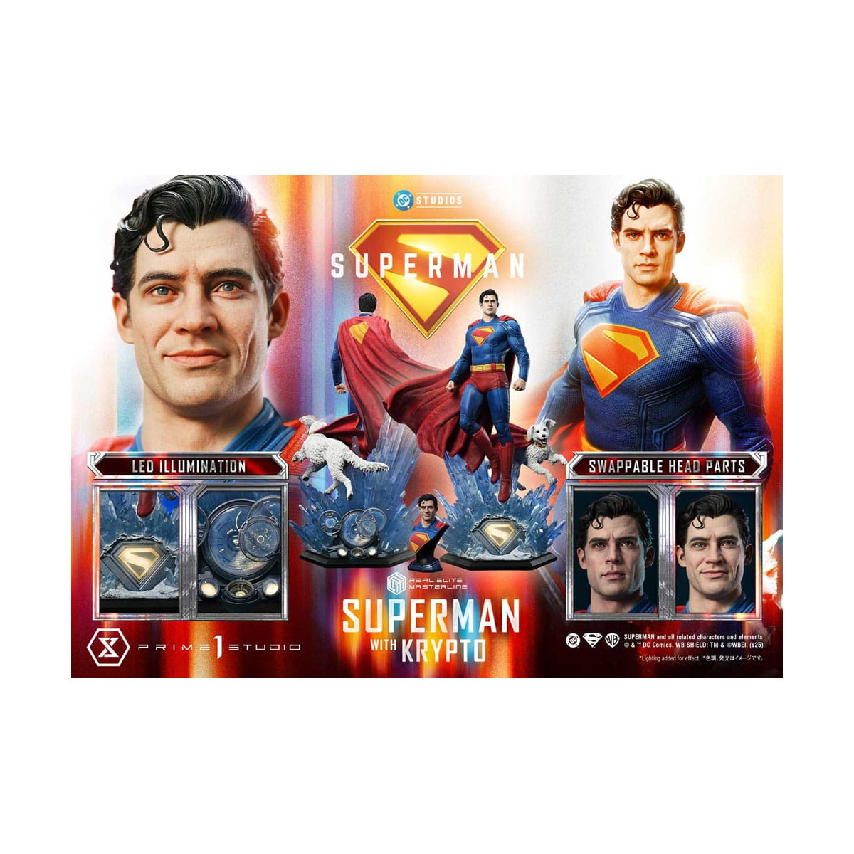 Prime 1 Studio - Superman mit Krypto - Real Elite Masterline Serie 1/3