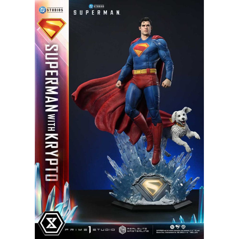 Prime 1 Studio - Superman mit Krypto - Real Elite Masterline Serie 1/3