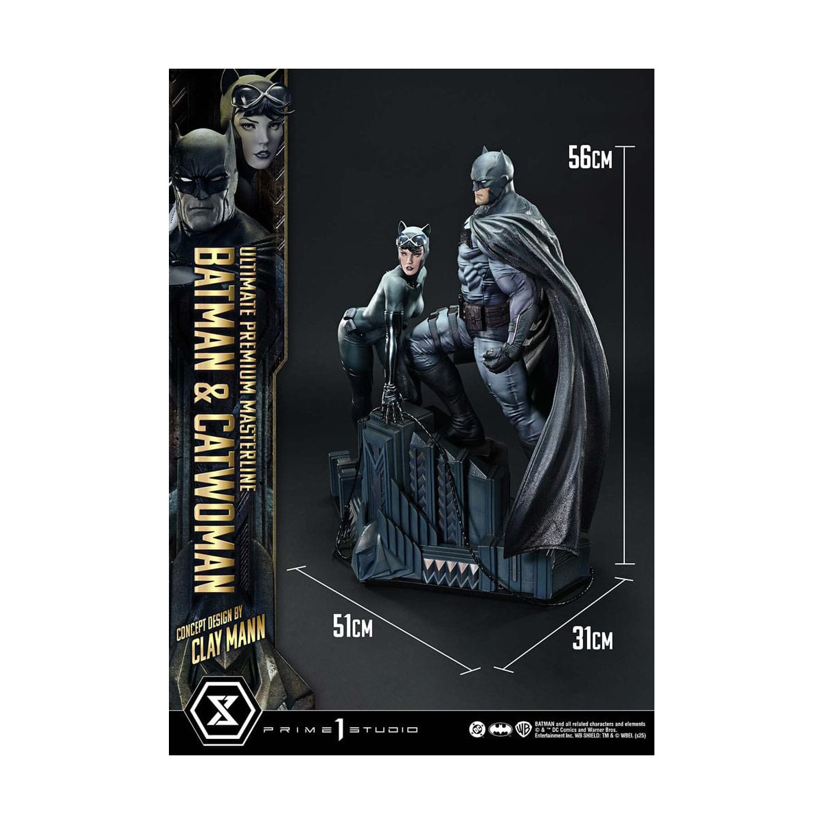 Prime 1 Studio - Batman & Catwoman (Konzeptdesign von Clay Mann) Bonus Version - Ultimate Premium Masterline Serie 1/4