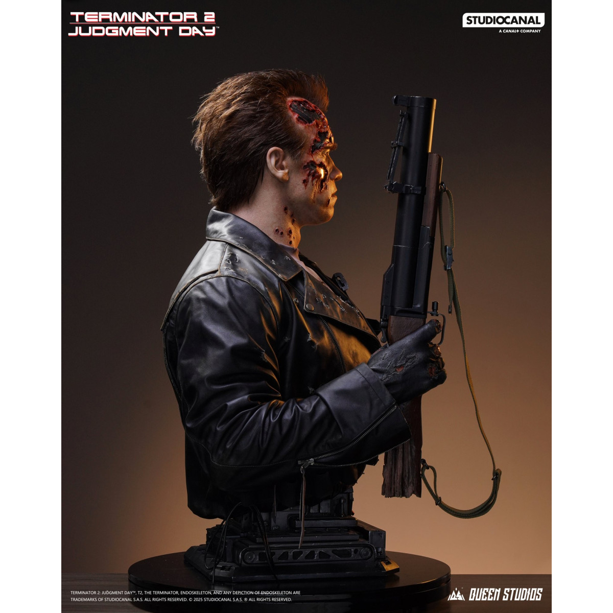 Queen Studios - T-800 Schlacht beschädigt Life-Size-Büste - The Terminator 2