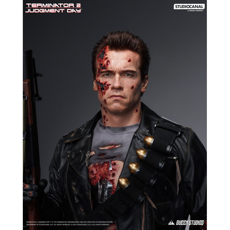 Queen Studios - T-800 Schlacht beschädigt Life-Size-Büste - The Terminator 2