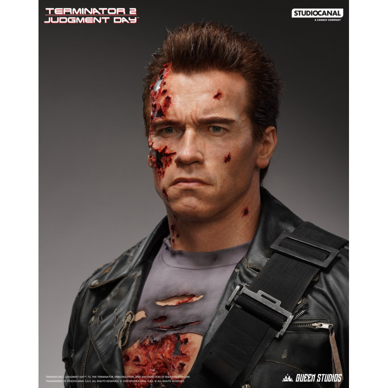 Queen Studios - T-800 Schlacht beschädigt Life-Size-Büste - The Terminator 2
