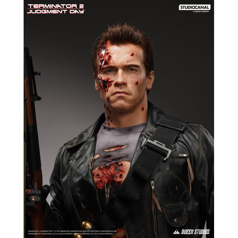 Queen Studios - T-800 Schlacht beschädigt Life-Size-Büste - The Terminator 2