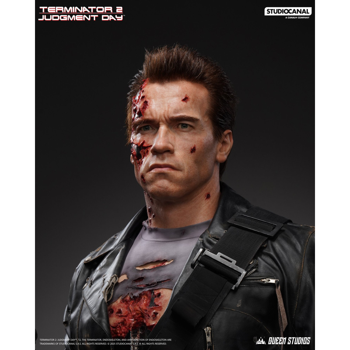 Queen Studios - T-800 Schlacht beschädigt Life-Size-Büste - The Terminator 2