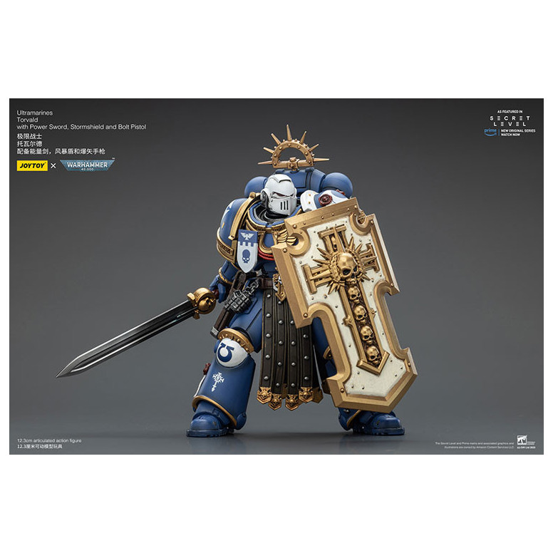 JoyToy - Secret Level - Ultramarines Torvald with Power Sword, Stormshield and Bolt Pistol 1/18 - Warhammer 40000