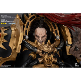 JoyToy Chaos Space Marines - Black Legion - Abaddon the Despoiler with Drach'nyen and the Talon of Horus - 1/18 - Warhammer 40K