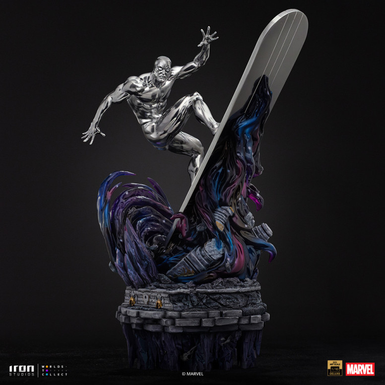 Iron Studios Marvel - Silver Surfer Deluxe Art Scale 1/10 - Infinity Gauntlet Diorama