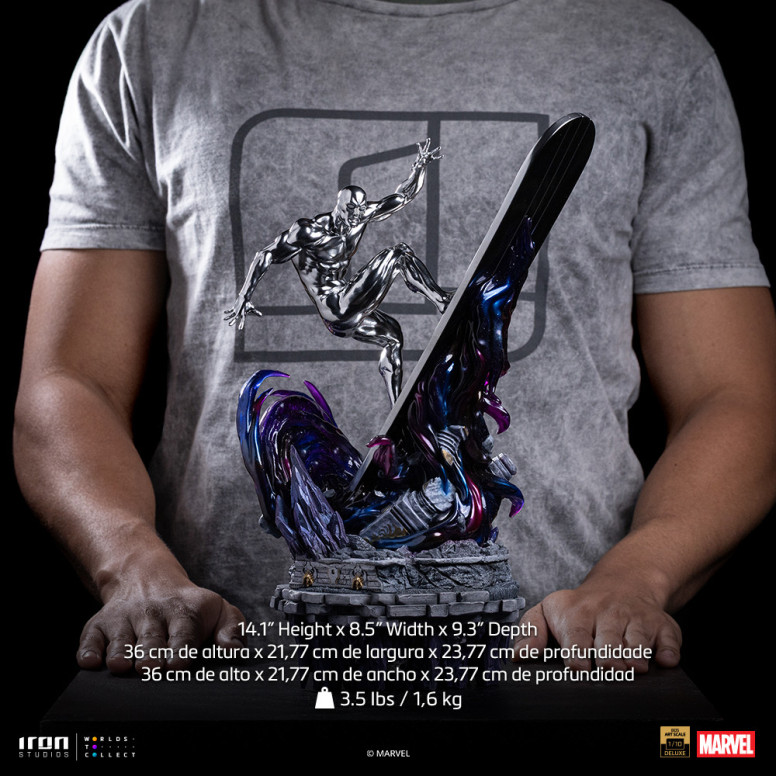 Iron Studios Marvel - Silver Surfer Deluxe Art Scale 1/10 - Infinity Gauntlet Diorama
