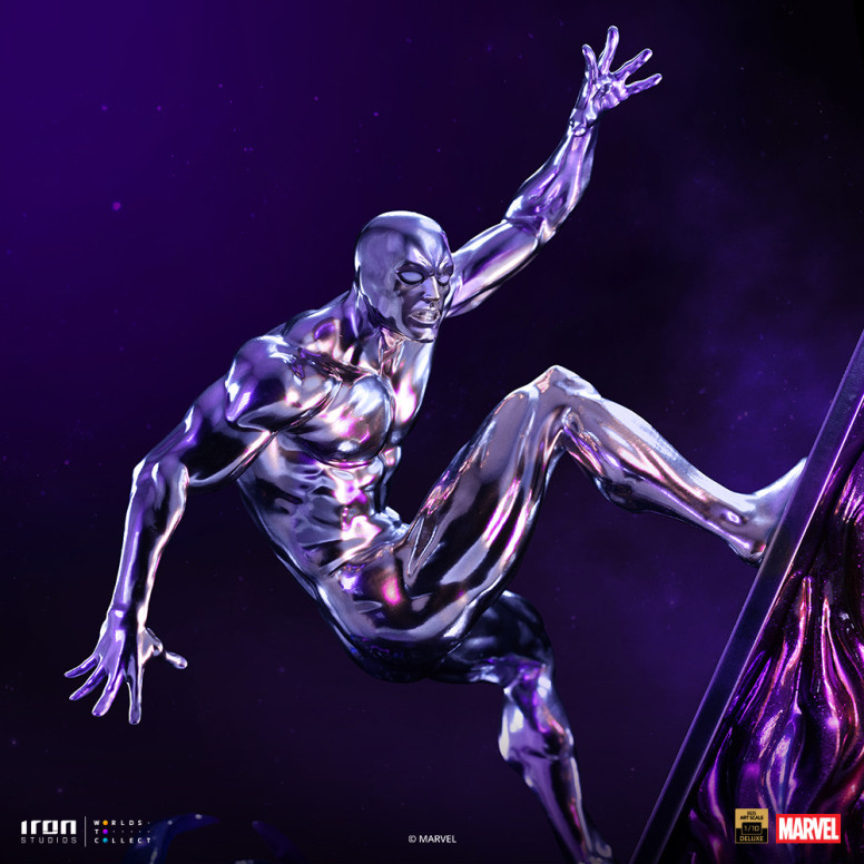 Iron Studios Marvel - Silver Surfer Deluxe Art Scale 1/10 - Infinity Gauntlet Diorama