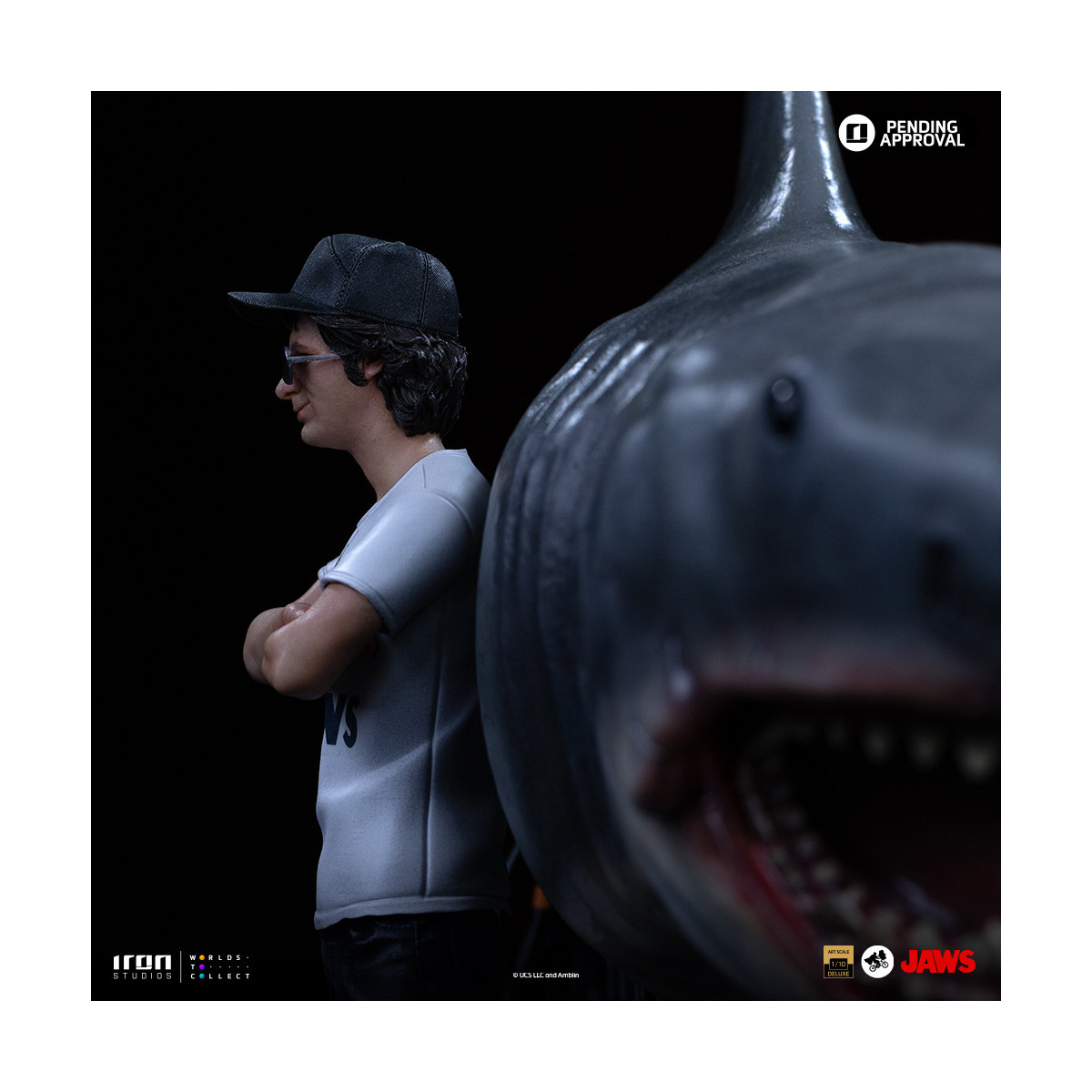 Iron Studios - JAWS - Steven Spielberg (Jaws 50th Anniversary) Deluxe Art Scale1/10 - Der weiße Hai