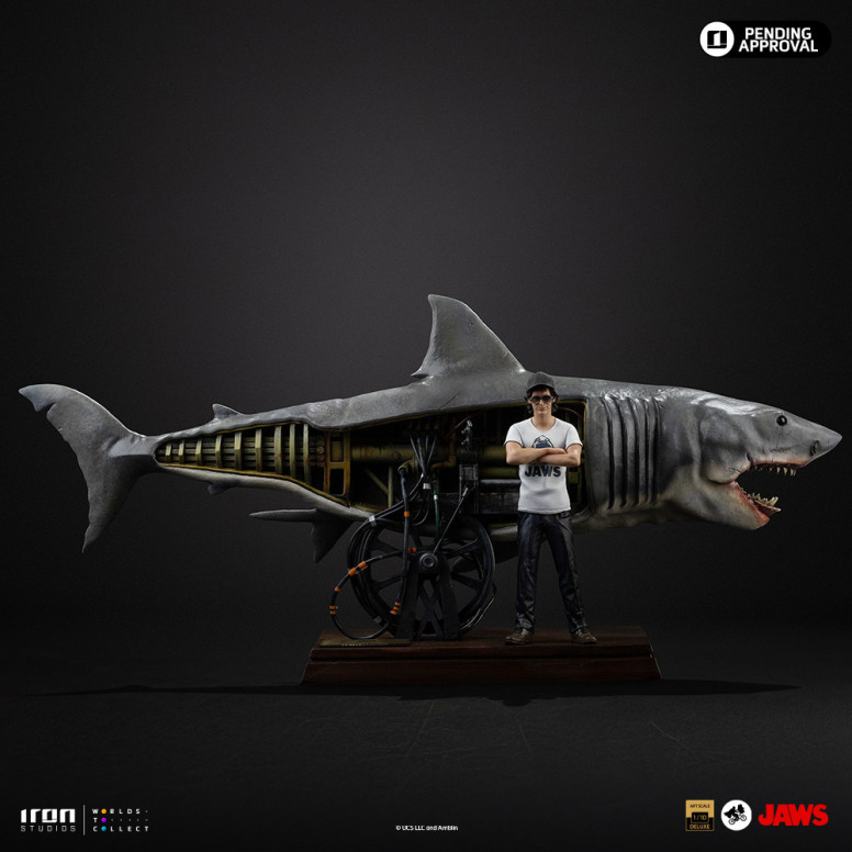Iron Studios - JAWS - Steven Spielberg (Jaws 50th Anniversary) Deluxe Art Scale1/10 - Der weiße Hai