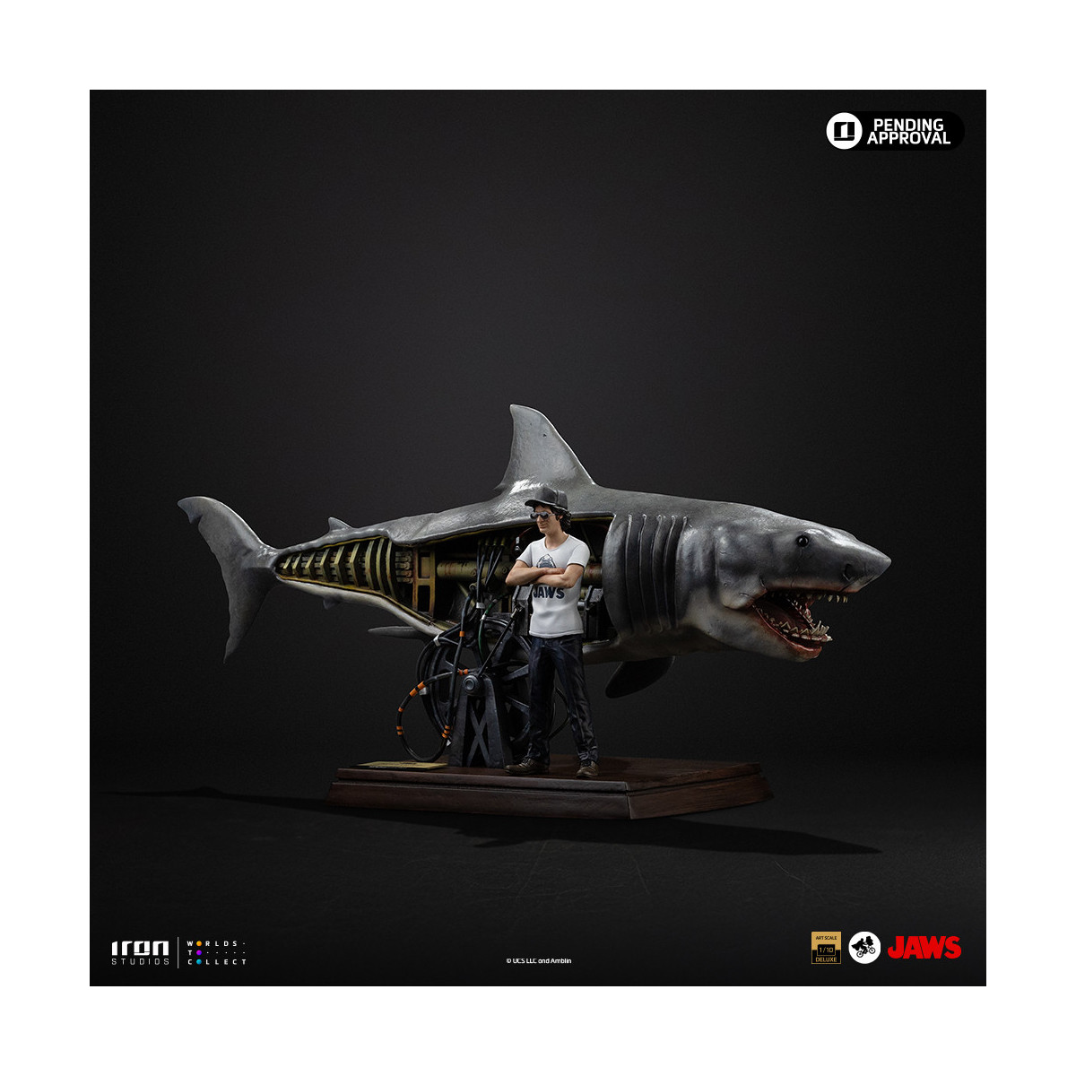 Iron Studios - JAWS - Steven Spielberg (Jaws 50th Anniversary) Deluxe Art Scale1/10 - Der weiße Hai