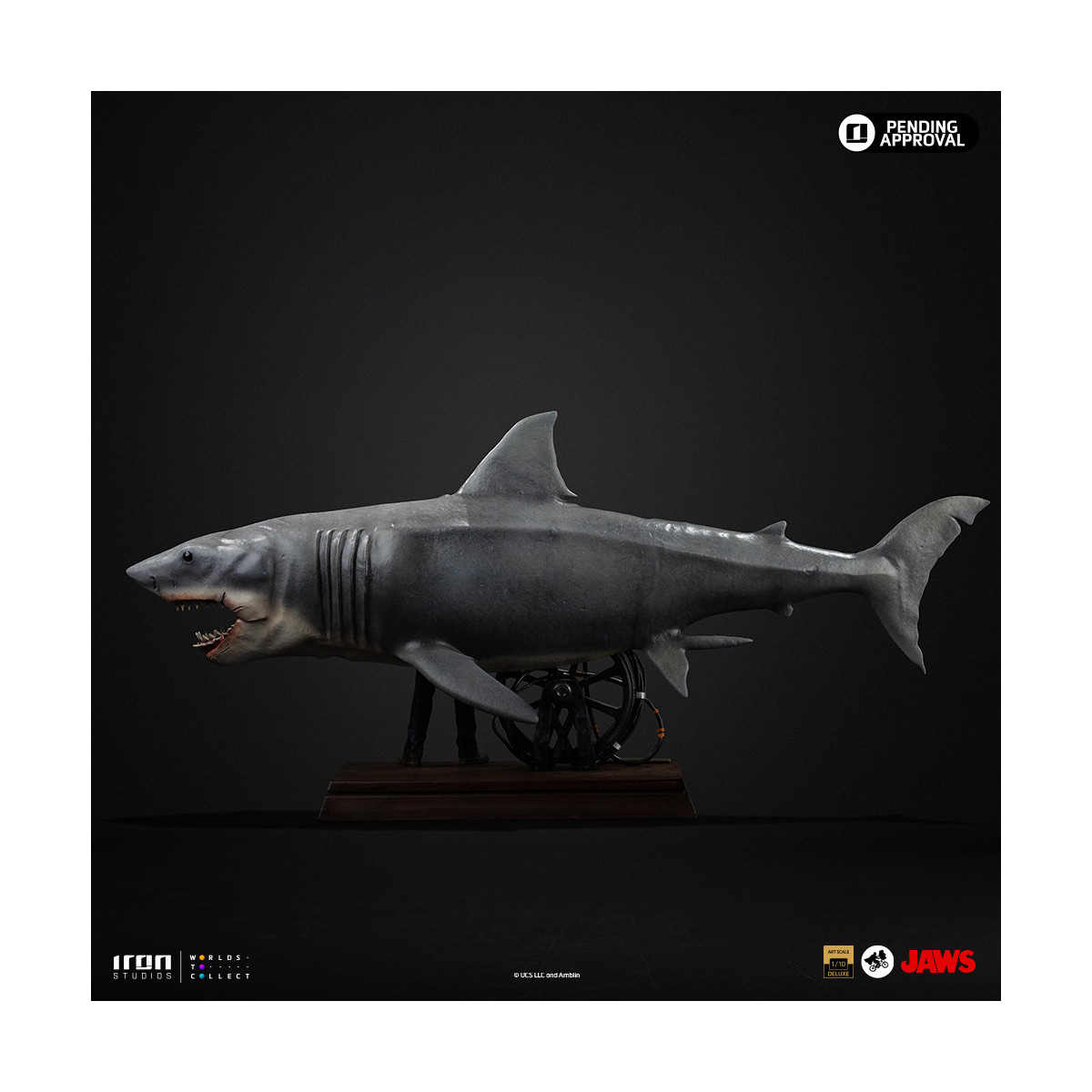 Iron Studios - JAWS - Steven Spielberg (Jaws 50th Anniversary) Deluxe Art Scale1/10 - Der weiße Hai
