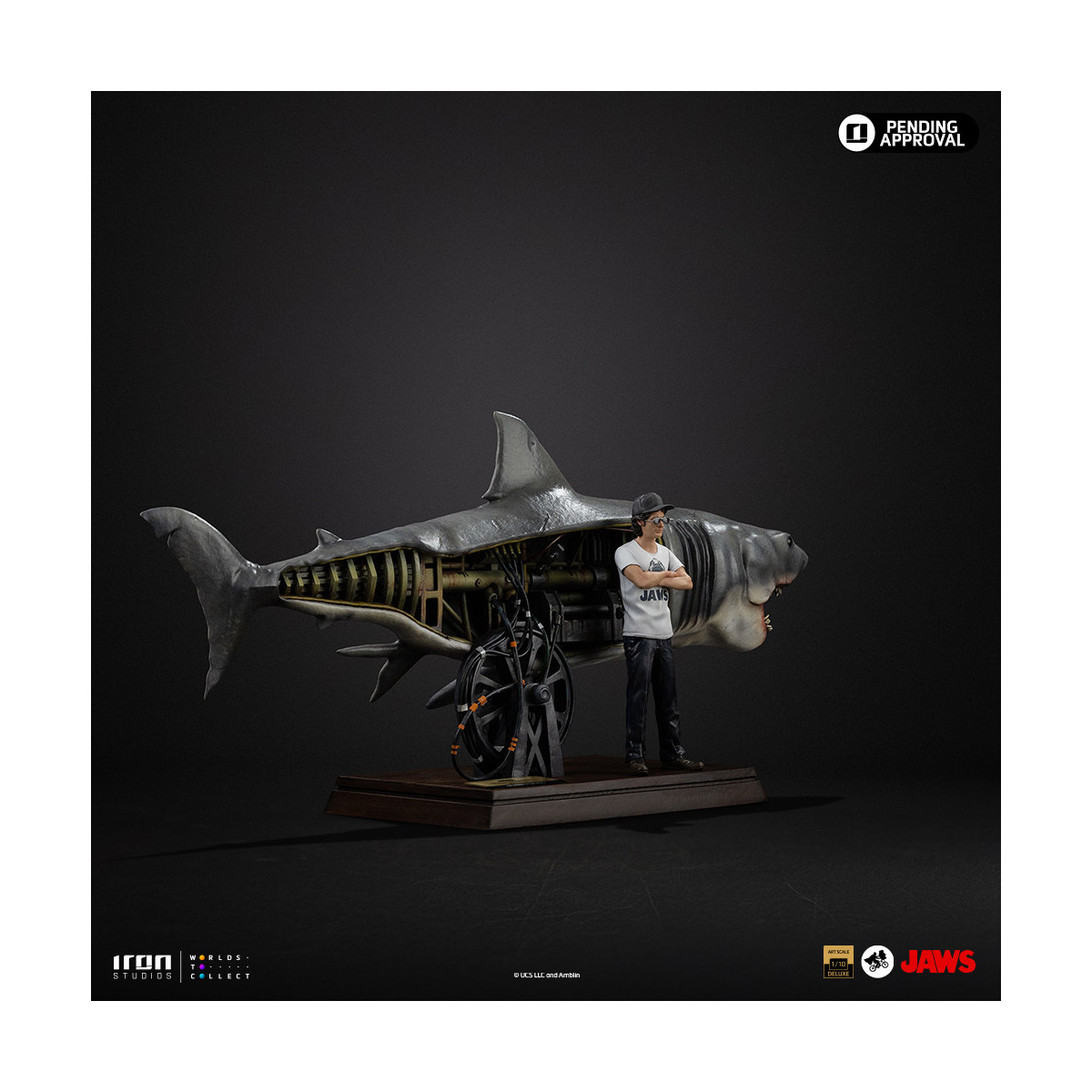 Iron Studios - JAWS - Steven Spielberg (Jaws 50th Anniversary) Deluxe Art Scale1/10 - Der weiße Hai