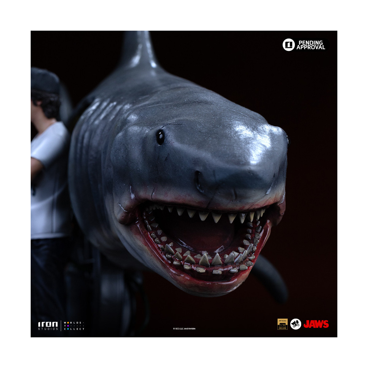 Iron Studios - JAWS - Steven Spielberg (Jaws 50th Anniversary) Deluxe Art Scale1/10 - Der weiße Hai