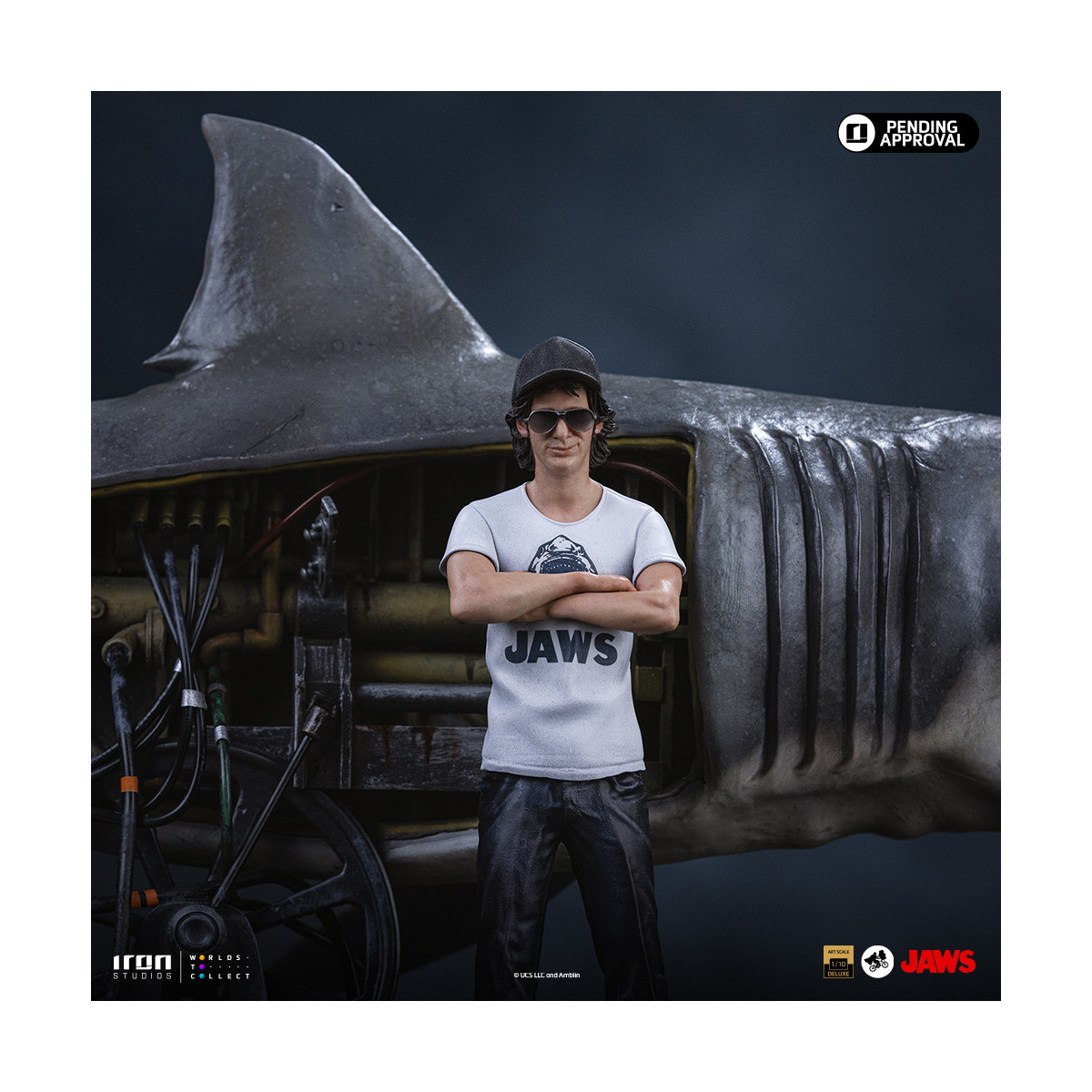 Iron Studios - JAWS - Steven Spielberg (Jaws 50th Anniversary) Deluxe Art Scale1/10 - Der weiße Hai