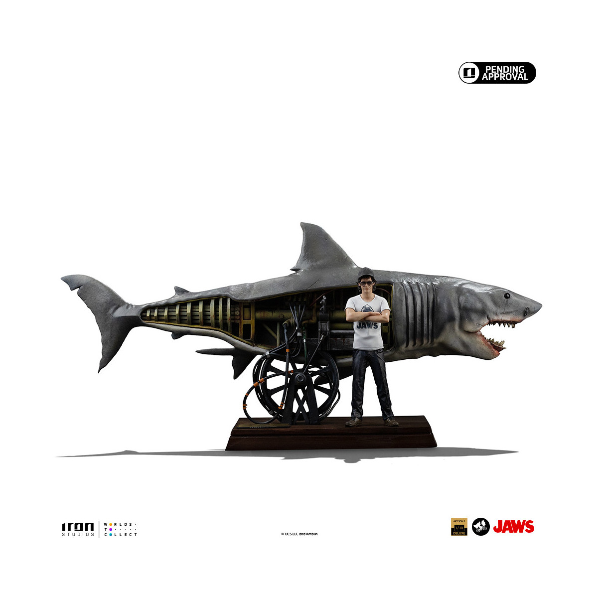 Iron Studios - JAWS - Steven Spielberg (Jaws 50th Anniversary) Deluxe Art Scale1/10 - Der weiße Hai