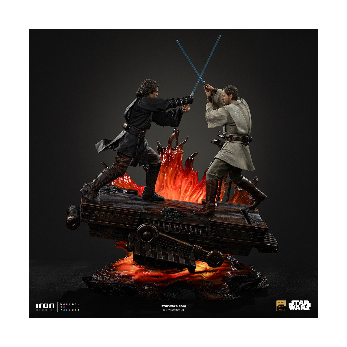 Iron Studios Star Wars - Anakin vs. Obi-wan Deluxe Art Scale 1/10 - Episode 3