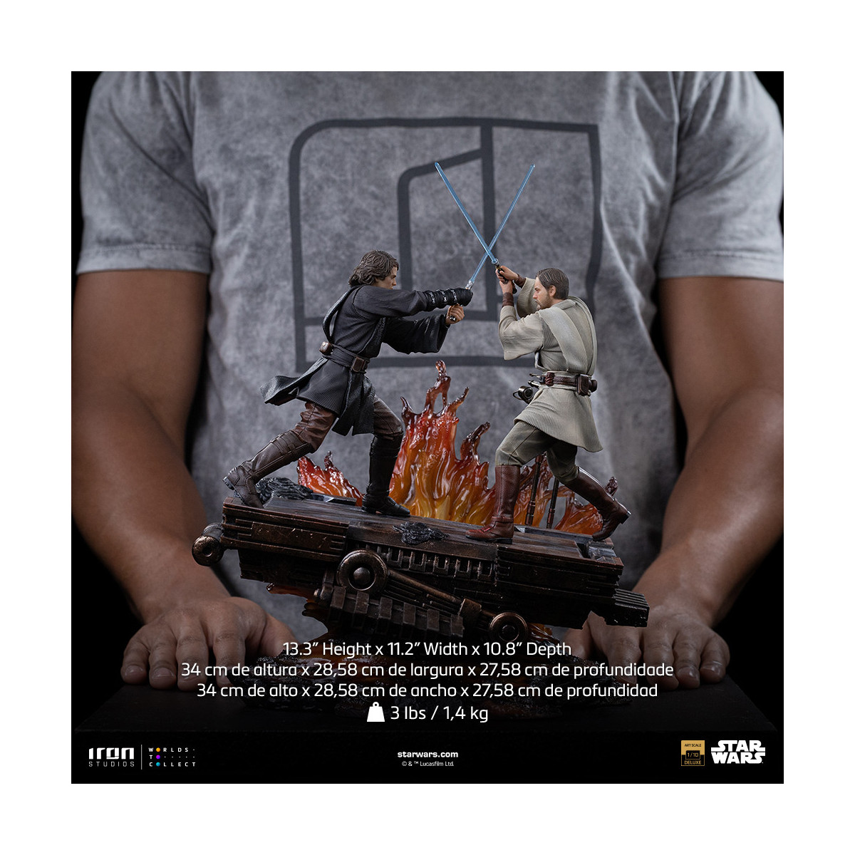 Iron Studios Star Wars - Anakin vs. Obi-wan Deluxe Art Scale 1/10 - Episode 3
