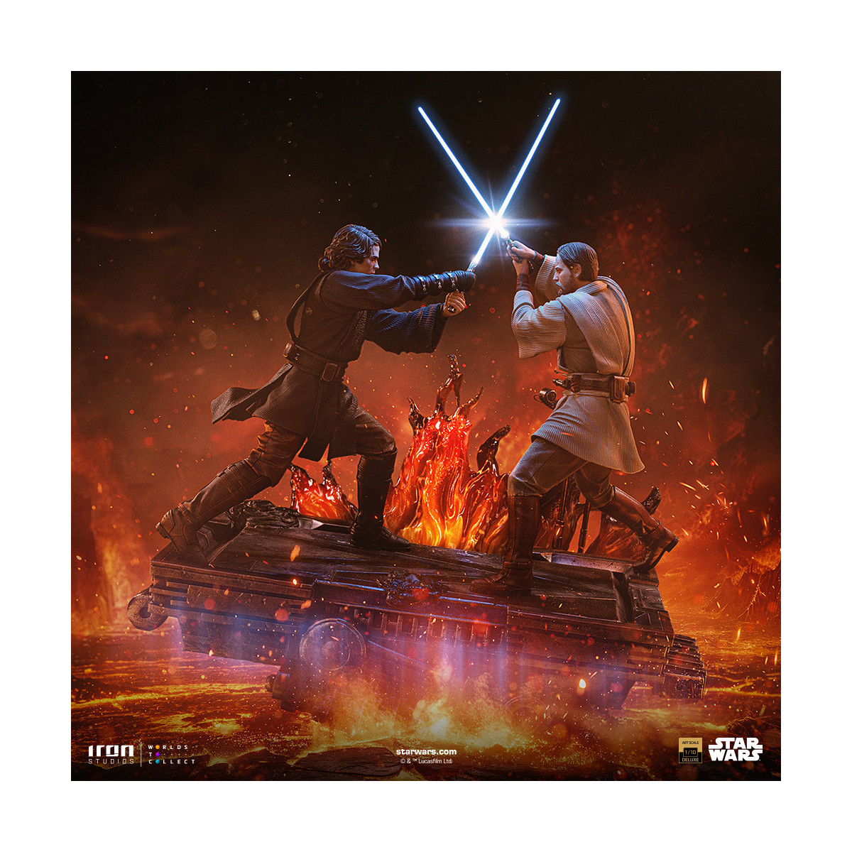 Iron Studios Star Wars - Anakin vs. Obi-wan Deluxe Art Scale 1/10 - Episode 3