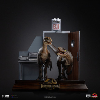 Iron Studios - Raptors at the kitchen's door - Jurassic Park 1/10 Bds Art Scale