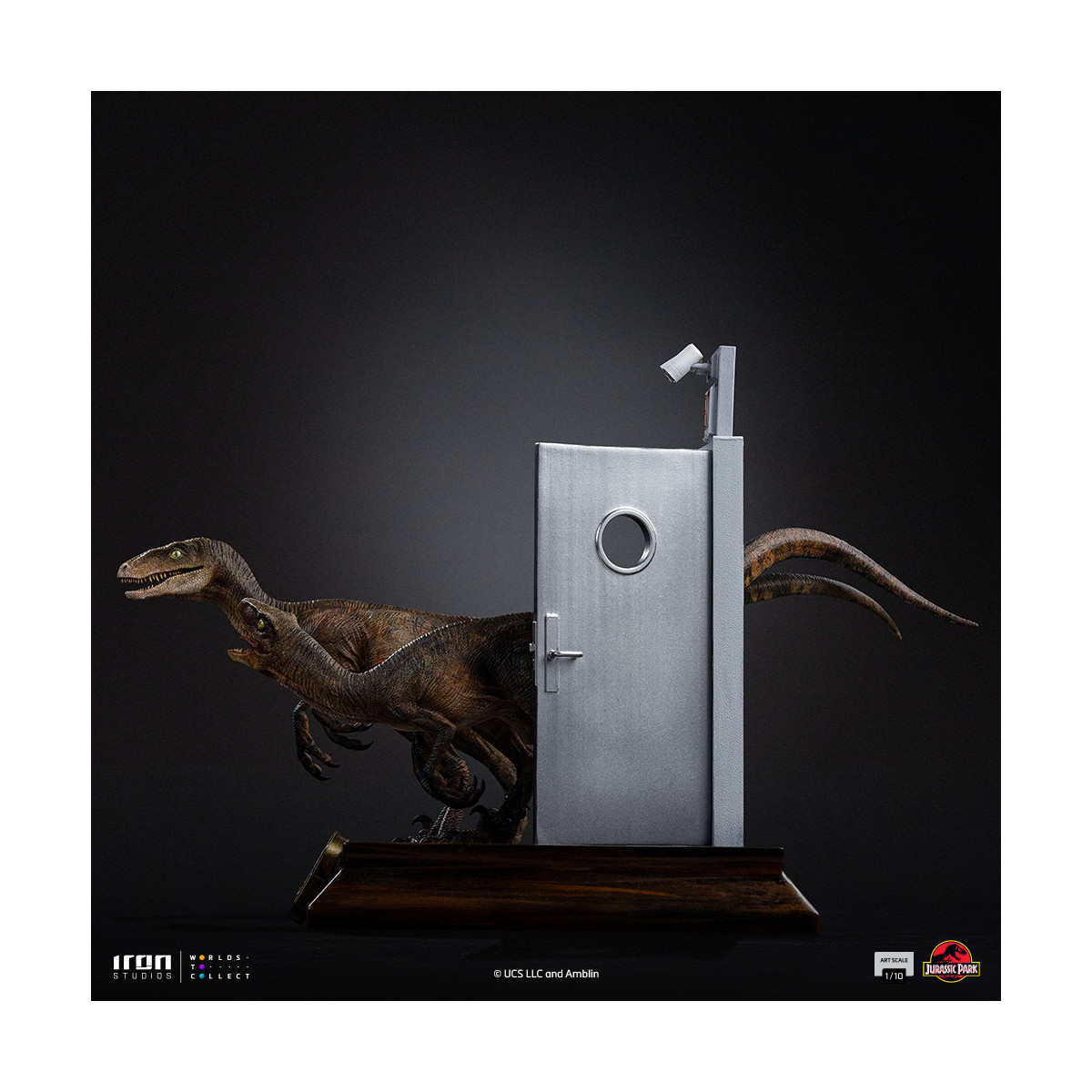 Iron Studios - Raptors at the kitchen's door - Jurassic Park 1/10 Bds Art Scale