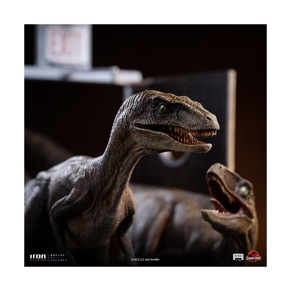 Iron Studios - Raptors at the kitchen's door - Jurassic Park 1/10 Bds Art Scale
