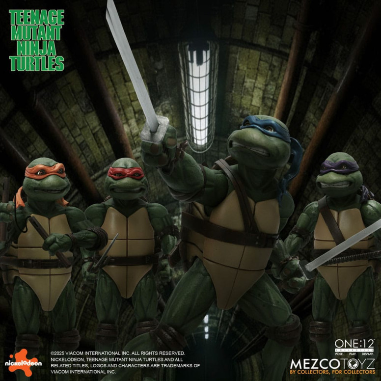 Mezco One 12 - Teenage Mutant Ninja Turtles (1990 Movie) Set bestehend aus 4 Figuren - - Teenage Mutant Ninja Turtles
