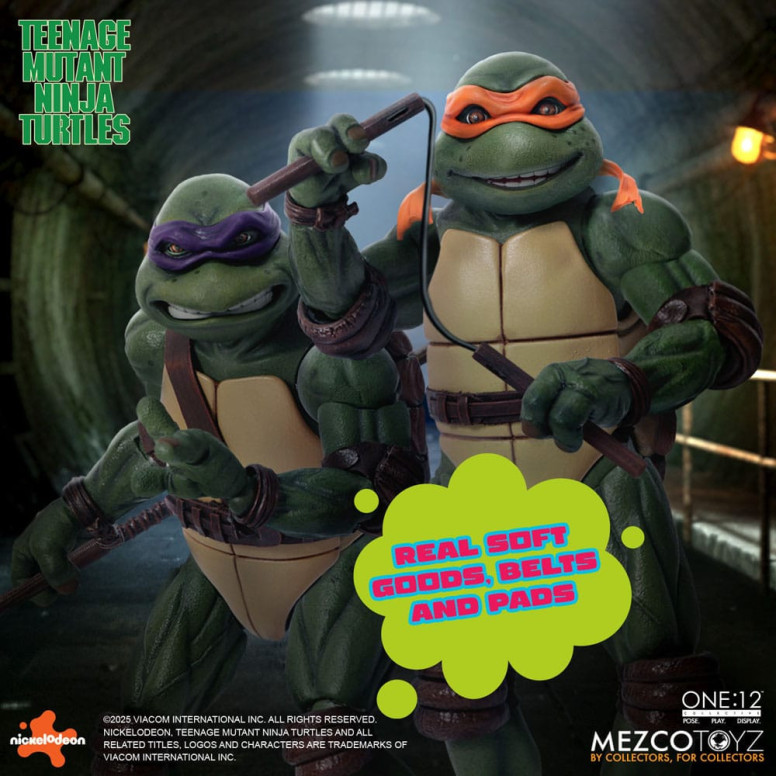 Mezco One 12 - Teenage Mutant Ninja Turtles (1990 Movie) Set bestehend aus 4 Figuren - - Teenage Mutant Ninja Turtles