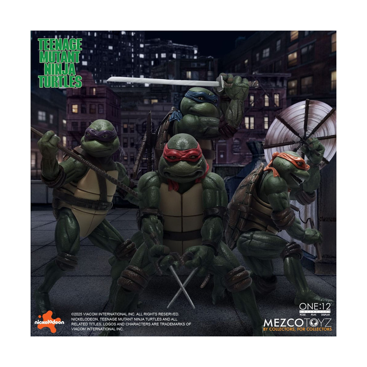 Mezco One 12 - Teenage Mutant Ninja Turtles (1990 Movie) Set bestehend aus 4 Figuren - - Teenage Mutant Ninja Turtles