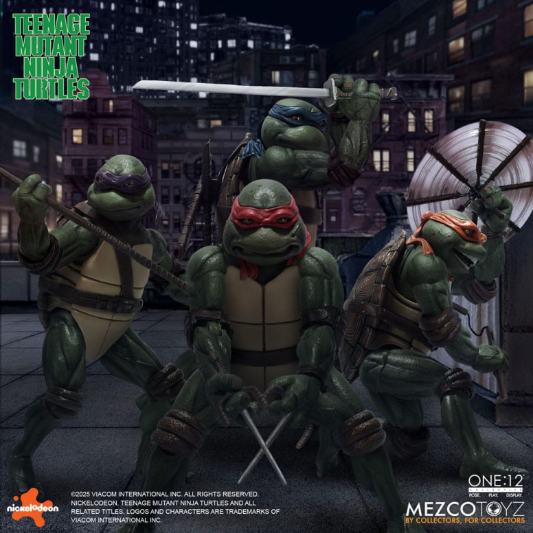Mezco One 12 - Teenage Mutant Ninja Turtles (1990 Movie) Set bestehend aus 4 Figuren - - Teenage Mutant Ninja Turtles
