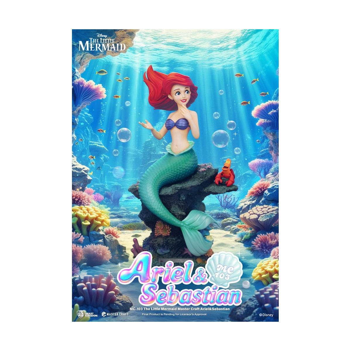 Beast Kingdom Disney - Master Craft Ariel & Sebastian - Die kleine Meerjungfrau
