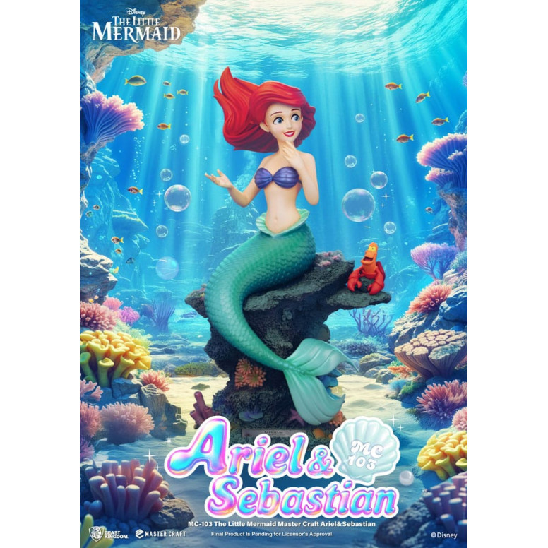 Beast Kingdom Disney - Master Craft Ariel & Sebastian - Die kleine Meerjungfrau