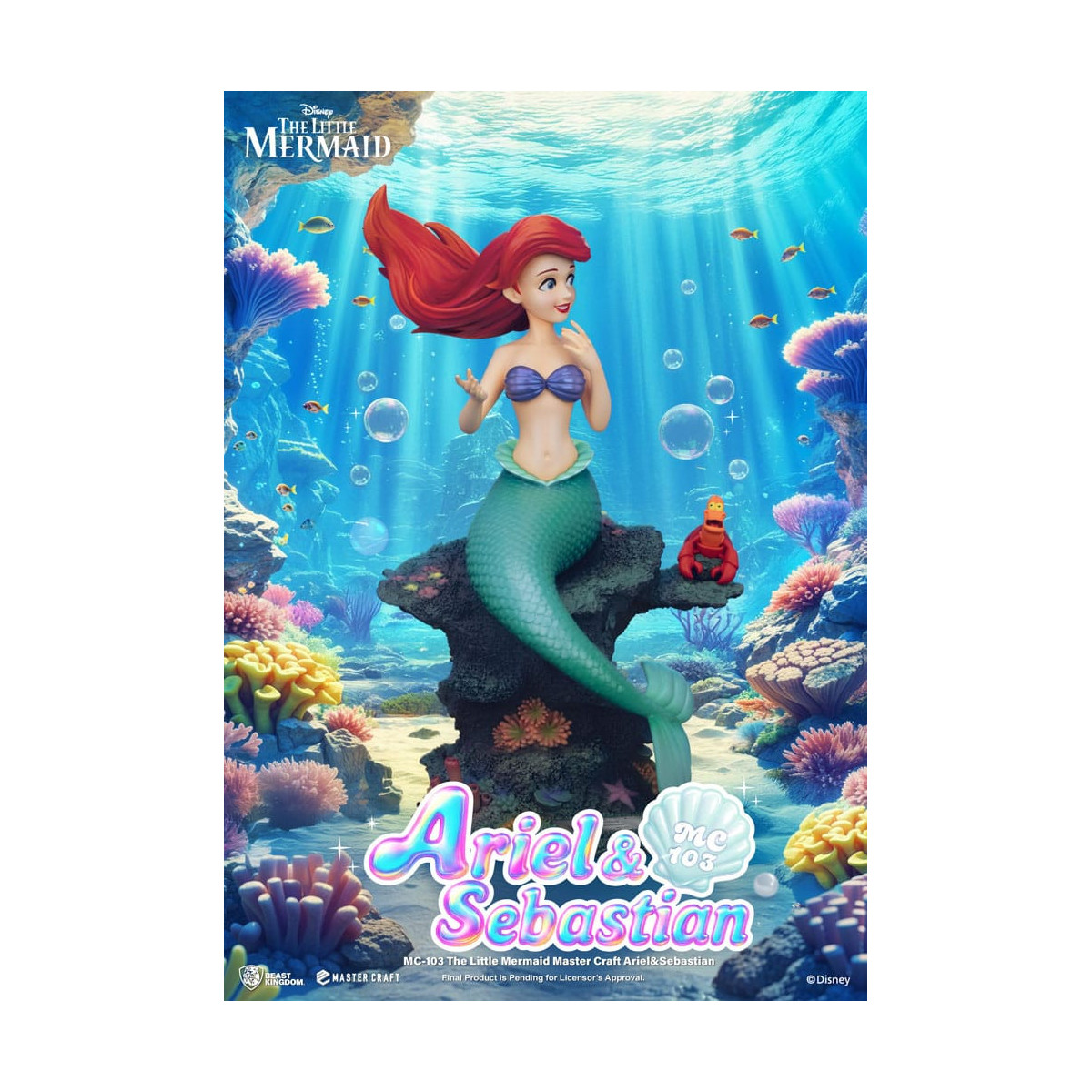 Beast Kingdom Disney - Master Craft Ariel & Sebastian - Die kleine Meerjungfrau
