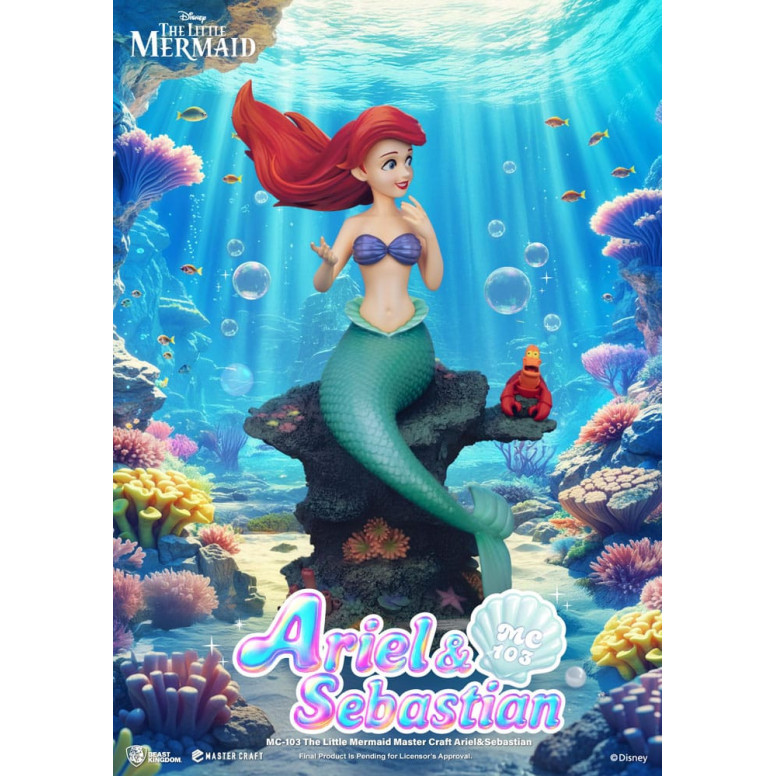 Beast Kingdom Disney - Master Craft Ariel & Sebastian - Die kleine Meerjungfrau