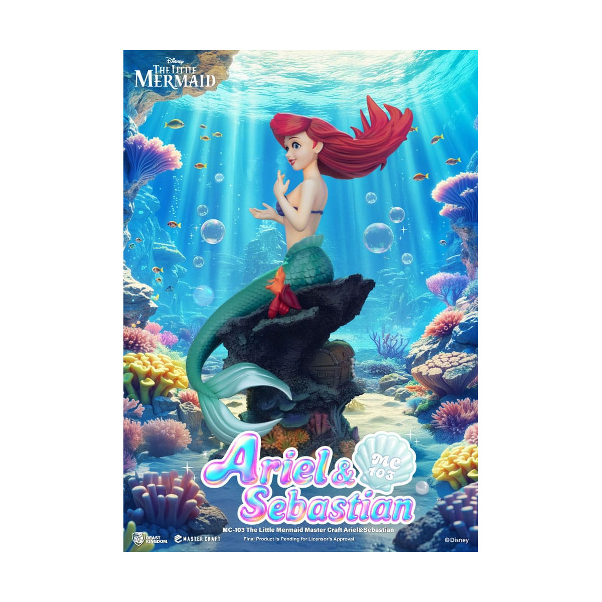 Beast Kingdom Disney - Master Craft Ariel & Sebastian - Die kleine Meerjungfrau