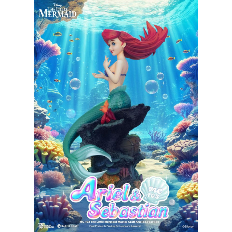 Beast Kingdom Disney - Master Craft Ariel & Sebastian - Die kleine Meerjungfrau