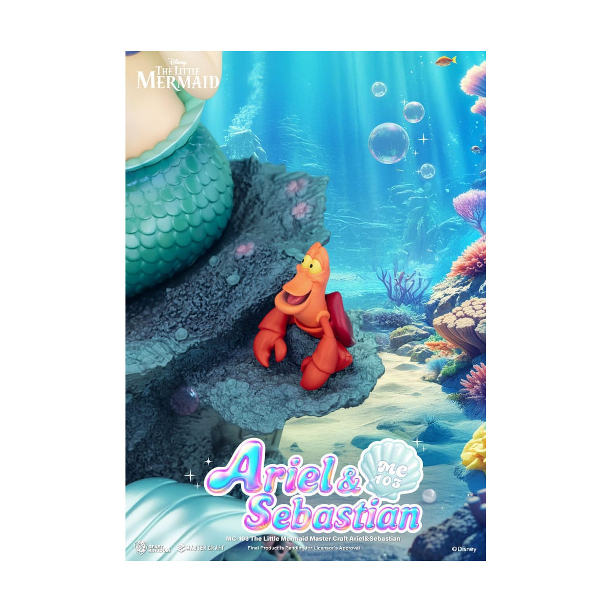 Beast Kingdom Disney - Master Craft Ariel & Sebastian - Die kleine Meerjungfrau