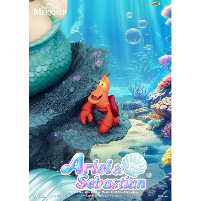 Beast Kingdom Disney - Master Craft Ariel & Sebastian - Die kleine Meerjungfrau