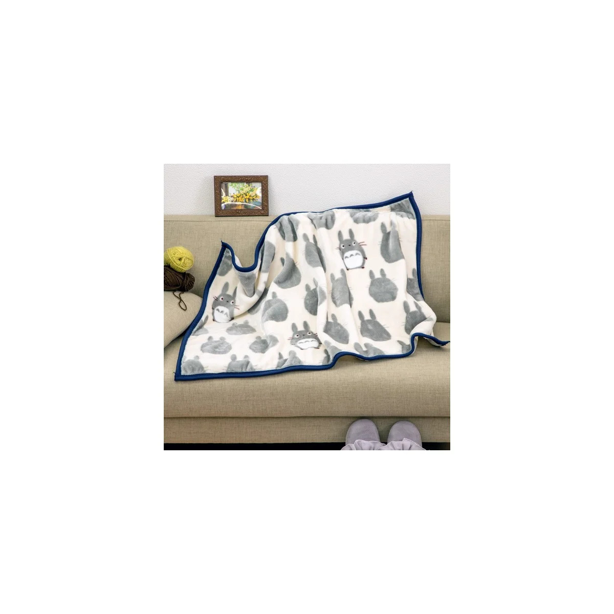 Marushin - Plaid Silhouette Totoro Grau 70x100 cm - Mein Nachbar Totoro