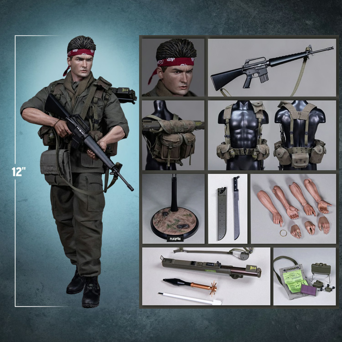 DAMTOYS - Platoon - Chris Taylor 1/6 Collectible