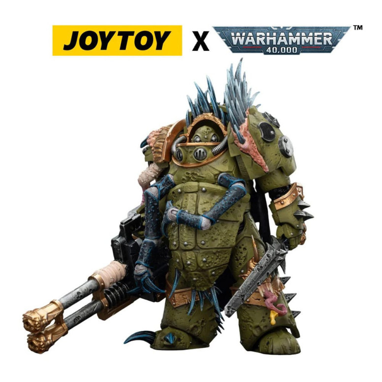 Joytoy - Death Guard - Blightlord Terminator 1 with Reaper Autocannon and Bubotic Blades 1/18 - Warhammer 40k