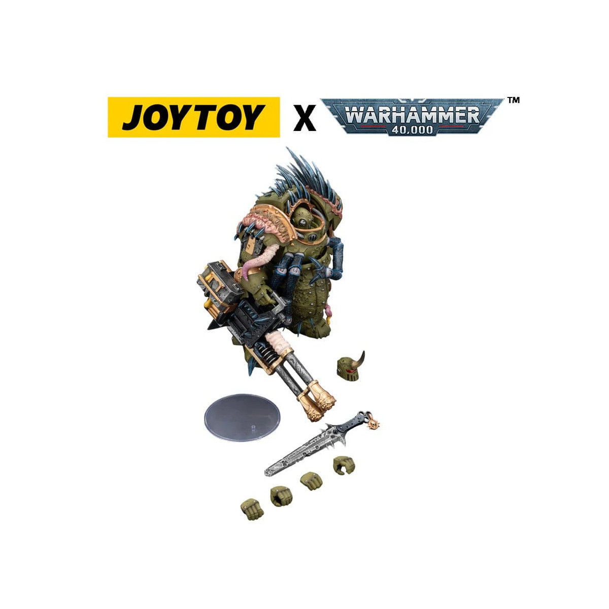 Joytoy - Death Guard - Blightlord Terminator 1 with Reaper Autocannon and Bubotic Blades 1/18 - Warhammer 40k